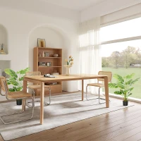 HOMCOM Set of 2 4ft Artificial Tree Monstera Deliciosa, Indoor Fake Tropical Palm with Pot, for Home Decor(m-8)