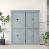 HOMCOM 72" Kitchen Cabinet, Pantry Storage Cabinet with Doors and Shelves, Freestanding Food Pantry Cabinet, Gray(m-9)