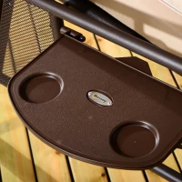 Outsunny 3 Seater Heavy Duty Swing Chair Outdoor Lounge Hammock Cushioned Seat W/ Tilt Canopy, Beige(m-11)