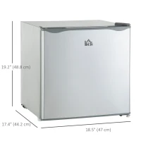 HOMCOM 1.1 Cu. Ft. Mini Freezer, Compact Upright Freezer with Reversible Door, Removable Shelf, Adjustable Temperature, Grey(m-3)