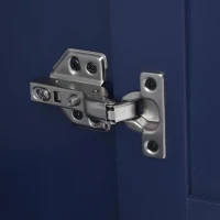 Rolling Mobile Kitchen Island Cart with Storage Cabinet, Solid Wood Desktop, Central Island with Locking Wheels, 51" L x 18" W x 36" H, Dark Blue(m-9)