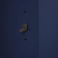 Rolling Mobile Kitchen Island Cart with Storage Cabinet, Solid Wood Desktop, Central Island with Locking Wheels, 51" L x 18" W x 36" H, Dark Blue(m-10)