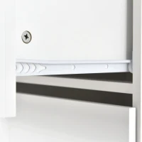 Kitchen Island with Wood Top, Locking Wheels, Racks and Drawers, Central Island with Drop Leaf Breakfast Bar, 53" L x 29.5" W x 37" H, White(m-14)