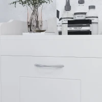 HOMCOM 31" Tilt Out Laundry Hamper, Free Standing Home Organizer Hamper, Bathroom Storage Cabinet, White(m-8)