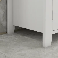 Kleankin Pedestal Sink Storage Cabinet, Under Sink Cabinet with U-Shape and Adjustable Internal Shelf, White(m-9)