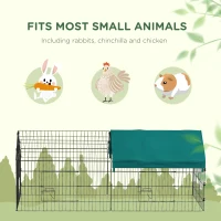 PawHut 73" Small Animal Playpen with Roof for Rabbits, Chicken, Chinchillas(m-6)