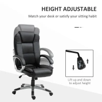 Vinsetto High Back Executive Office Chair Adjustable Desk Seat Swivel PU Leather Computer Chair with Padded Armrests(m-4)