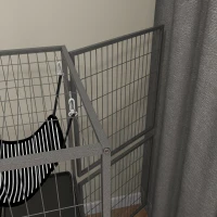 PawHut 50" H Rolling Small Animal Cage with Hammock, Ferret Cage, Chinchilla Cage, Pet Habitat with 4 Doors, Removable Tray(m-14)