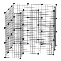 PawHut 36 Panels Small Animal Playpen with Door, DIY C & C Cage for Guinea Pigs with Ramp, Portable Metal Wire Yard for Rabbit, Hedgehogs, 14 x 14 in(m-12)