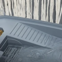 PawHut Turtle Tank Kit, Turtle Aquarium with Basking Platform, Water Pump, Filter Layer Design, Full View Visually Reptile Habitat, Easy to Clean and Change Water, Multi Functional Area(m-10)