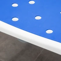 HOMCOM EVA Padded Shower Chair with Arms and Back, Bath Seat with Adjustable Height, Anti-slip Shower Bench for Seniors and Disabled, Tool-Free Assembly, 299lbs(m-8)