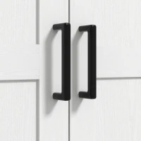 HOMCOM 69" Tall Farmhouse Kitchen Pantry Cabinet with 2 Doors, Drawer and Adjustable Shelves for Dining Room, White(m-9)