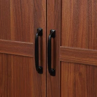 HOMCOM 63" 2-Door Kitchen Pantry, Freestanding Storage Cabinet with 5-tier Shelving and 2 Adjustable Shelves for Dining Room, Brown(m-10)