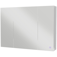 kleankin Bathroom Mirror Cabinet with Light, Bathroom Storage Cupboard with USB Charge, Adjustable Shelf, 35.5"W x 25.5"H, White