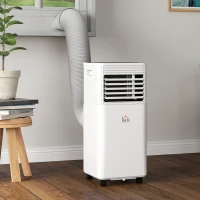 HOMCOM 10000 BTU Mobile Air Conditioner for Cooling and Dehumidifying, Remote Control, 24H Timer, LED Display, Black(m-8)