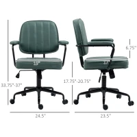 Vinsetto Home Office Chair with Adjustable Height and Tilt, Green(m-3)