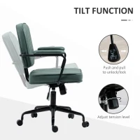 Vinsetto Home Office Chair with Adjustable Height and Tilt, Green(m-5)