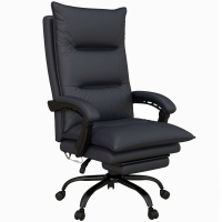Vinsetto Executive Massage Office Chair with 6 Vibration Points, Microfiber Computer Desk Chair, Heated Reclining Chair with Footrest, Armrest, Double Padding, Charcoal Gray