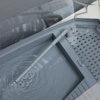 PawHut Turtle Tank Kit, Turtle Aquarium with Basking Platform, Water Pump, Filter Layer Design, Full View Visually Reptile Habitat, Easy to Clean and Change Water, Multi Functional Area(m-9)