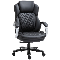 Vinsetto Big and Tall Executive Office Chair with Wide Seat, Computer Desk Chair with High Back Diamond Stitching, Adjustable Height & Swivel Wheels, Black