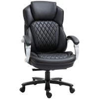 Vinsetto Big and Tall Executive Office Chair with Wide Seat, Computer Desk Chair with High Back Diamond Stitching, Adjustable Height & Swivel Wheels, Black(m-1)