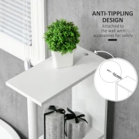 kleankin Bathroom Storage Cabinet with Open Shelves, White(m-6)