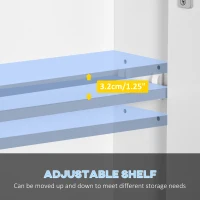 kleankin LED Medicine Cabinet, Wall-Mounted Bathroom Vanity Mirror Organizer with Dimmer Touch Switch, USB Charged, White(m-6)