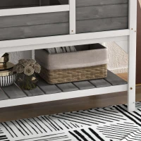 PawHut Tortoise Habitat with Shelf Storage Tortoise Gift Accessory with Weather Protection for Indoor, Light Gray(m-9)