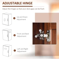 HOMCOM 63" 2-Door Kitchen Pantry, Freestanding Storage Cabinet with 5-tier Shelving and 2 Adjustable Shelves for Dining Room, Brown(m-8)