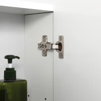 kleankin Wall Mounted Mirror Cabinet, Bathroom Medicine Cabinet with Mirror, 3 Doors and Adjustable Shelves, White(m-8)