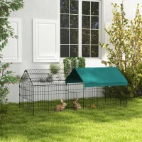 PawHut 73" Small Animal Playpen with Roof for Rabbits, Chicken, Chinchillas(m-2)