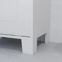 HOMCOM 31" Tilt Out Laundry Hamper, Free Standing Home Organizer Hamper, Bathroom Storage Cabinet, White(m-9)