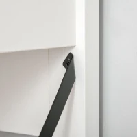 HOMCOM Computer Desk W/ Hutch, Home Office Desk W/ Storage Cabinet, White(m-8)