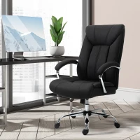Vinsetto High Back Home Office Chair, Computer Desk Chair with Lumbar Back Support and Adjustable Height, Black(m-2)