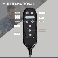 Vinsetto Massage Office Chair, 6 Points and Heat, Reclining Computer Chair with High Back, Adjustable Height and Footrest, Black(m-8)