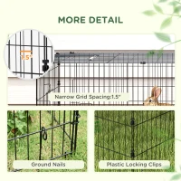 PawHut 73" Small Animal Playpen with with Roof for Rabbits, Chicken, Chinchillas for Indoor/Outdoor Use, Green(m-7)