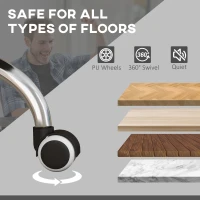 Vinsetto PU Leather Executive Massage Office Chair with 4 Vibration, Computer Desk Chair, Heated Reclining Chair with Adjustable Height, Swivel Wheels, Gray(m-8)