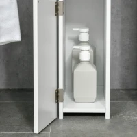 kleankin Bathroom Storage Cabinet with Open Shelves, White(m-9)