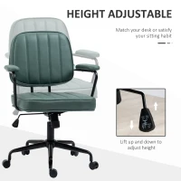 Vinsetto Home Office Chair with Adjustable Height and Tilt, Green(m-4)