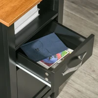 HOMCOM L Shaped Computer Desk with Hutch, 59" Corner Desk, Space Saving Home Office Desk with Storage Shelves, Drawer and Cabinet, Black(m-7)
