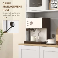 HOMCOM 66.5" Tall Kitchen Pantry Cabinet, Kitchen Hutch, Microwave Cabinet with Adjustable Shelves for Dining Room, White(m-6)