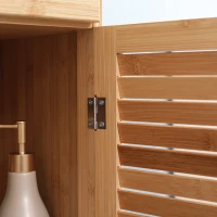 kleankin Bathroom Storage Cabinet with Drawer and Slatted Shelves(m-9)