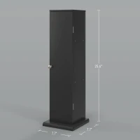 HOMCOM Small Toilet Paper Cabinet, Bathroom Corner Cabinet with Doors and Shelves for Paper Shampoo, Black(m-3)