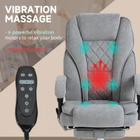 Vinsetto Massage Office Chair, Heated Reclining Computer Chair with Adjustable Height and Footrest(m-4)