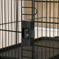 PawHut 6-tier Platform Rolling Small Animal Rabbit Cage with a Large Living Space, Black(m-9)