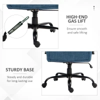 Vinsetto 500lbs Big and Tall Office Chair, Executive Computer Chair with Adjustable Height, Swivel Wheels, Blue(m-8)