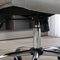 Vinsetto Velvet Office Chair Desk Chair with 360 Degree Swivel Wheels Adjustable Height Tilt Function Light Gray(m-9)