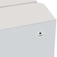HOMCOM Bathroom Mirrored Cabinet, Vertical 16" x 24" Stainless Steel Frame Medicine Cabinet, Wall-Mounted Storage Organizer with Single Door(m-9)
