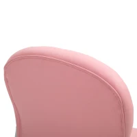 Vinsetto PU Leather Home Office Chair, Button Tufted Desk Chair with Padded Armrests, Adjustable Height and Swivel Wheels, Pink(m-8)