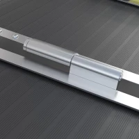 HOMCOM FSA/HSA Eligible Wheelchair Ramp, 8FT Foldable Threshold Ramp, Aluminum Handicap Ramp with Non-Slip Surface, Transition Plates Above and Below for Home, Doorways, Steps, 600lbs Capacity(m-8)